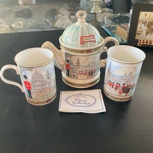 JAMES SADLER Horseguards Teapot & Mug Set- London Heritage Collection